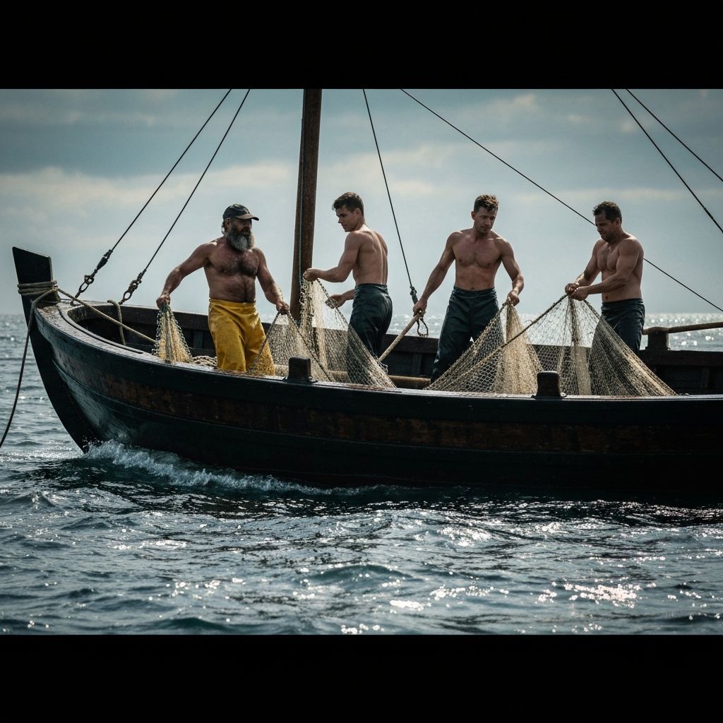 Traditional fishing scene