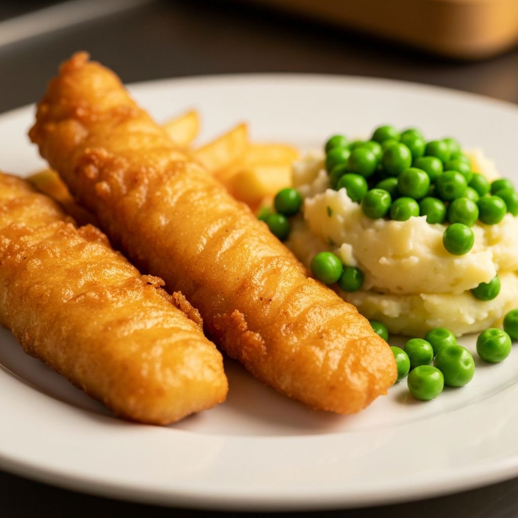 Golden fish and chips